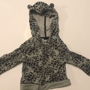 babyGap leopard hoodie with ears; Size 2T
